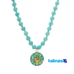 Altin Honar Handmade Jewelry Set Turquoise Gold - Packaging view showing label details and pack finish