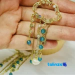 Packaging view of Handcrafted Pearl and Agate Earrings by Artisan label