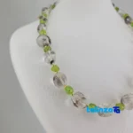 Packaging view of Quartz & Peridot Women's Necklace Adjustable Closure label and