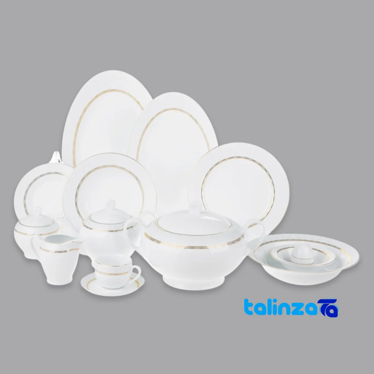 Packaging view of Zarin Iran Hadiye Dinnerware Set Elegant Design label and