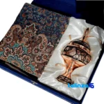 Packaging view of Negarstaneh Gift Set Copper and Termeh Unique Design label
