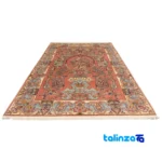 Si Persia Handwoven Carpet Floral Design pile texture close-up (Detail view)