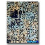 Packaging view of Kazem Khorasani Gold Leaf Painting Acrylic 145 x 115 label and