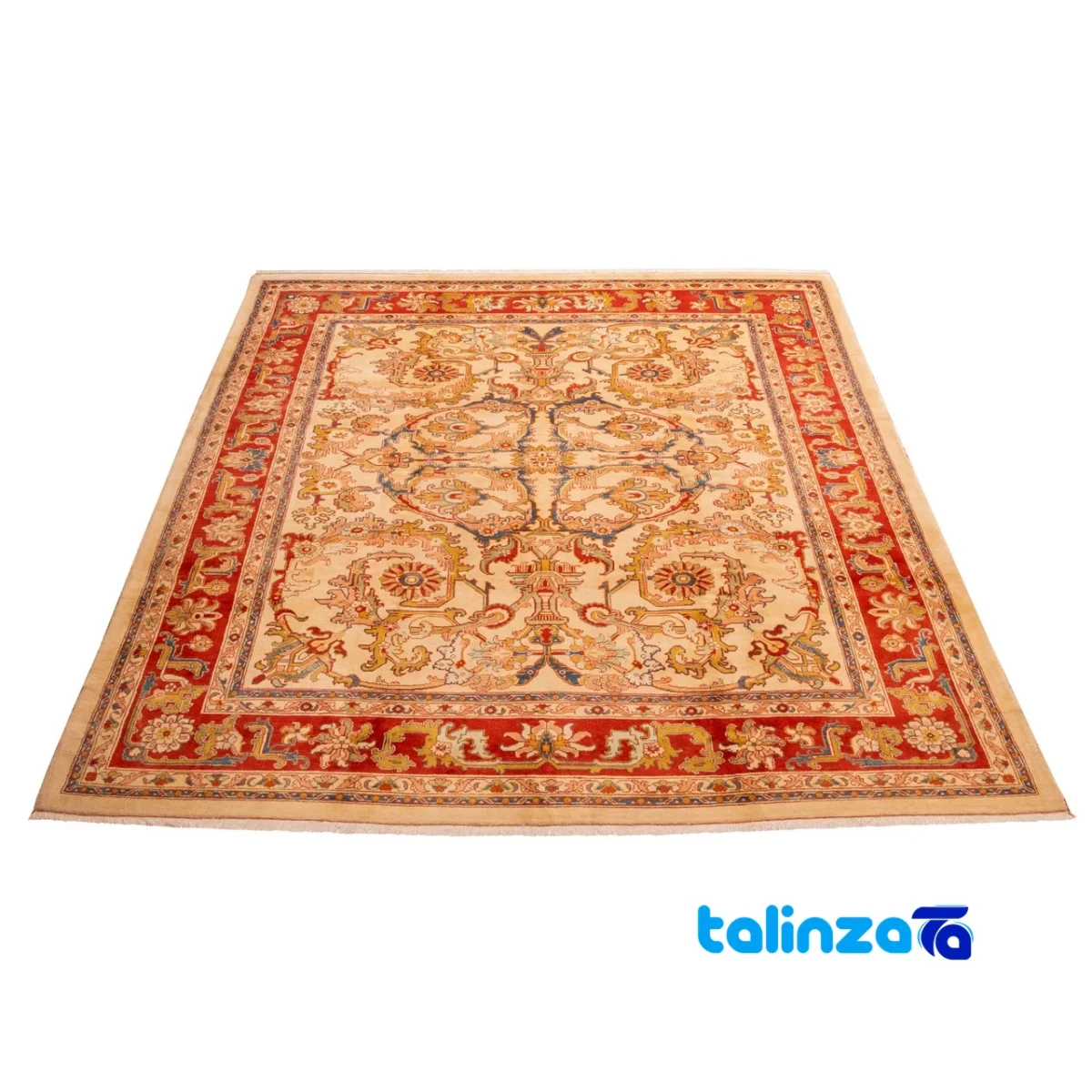 C Persia Handwoven Rug Elegant Design - Weave close-up showing material and craftsmanship