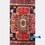 Turkmen Handwoven Area Rug Red Hand wash only - Weave close-up showing material and craftsmanship
