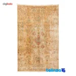 Weave close-up of Handwoven Carpet 11m² Peach Design 102008 289 x material and craftsmanship