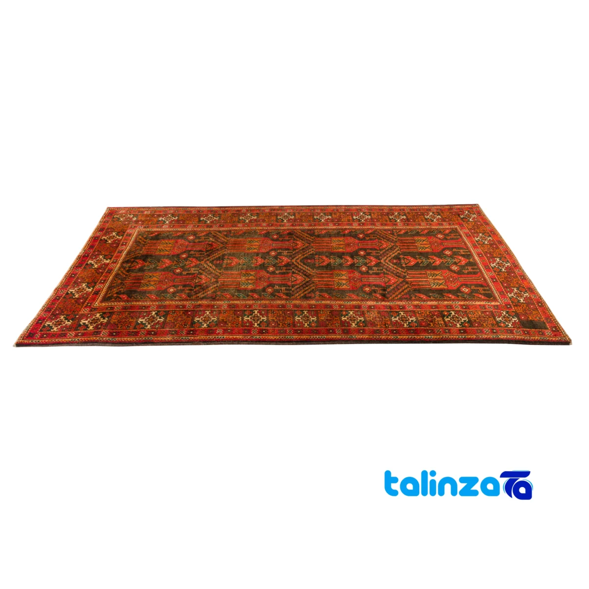 Handwoven Persian Rug Baloch Design Traditional Craftsmanship material and (Weave close-up)