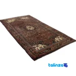 Kurdish Handwoven Carpet Antique Design - Detail view showing pile texture close-up