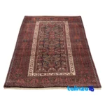 Detail view of Baloch Handwoven Rug Model 19.11.3145 Navy Blue 293x103x1 cm pile texture close-up