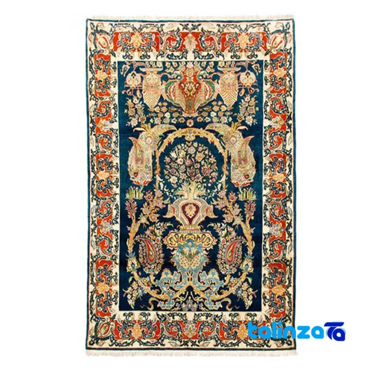 Handwoven Carpet by Farahan - Traditional Floral Design - Full spread showing overall layout