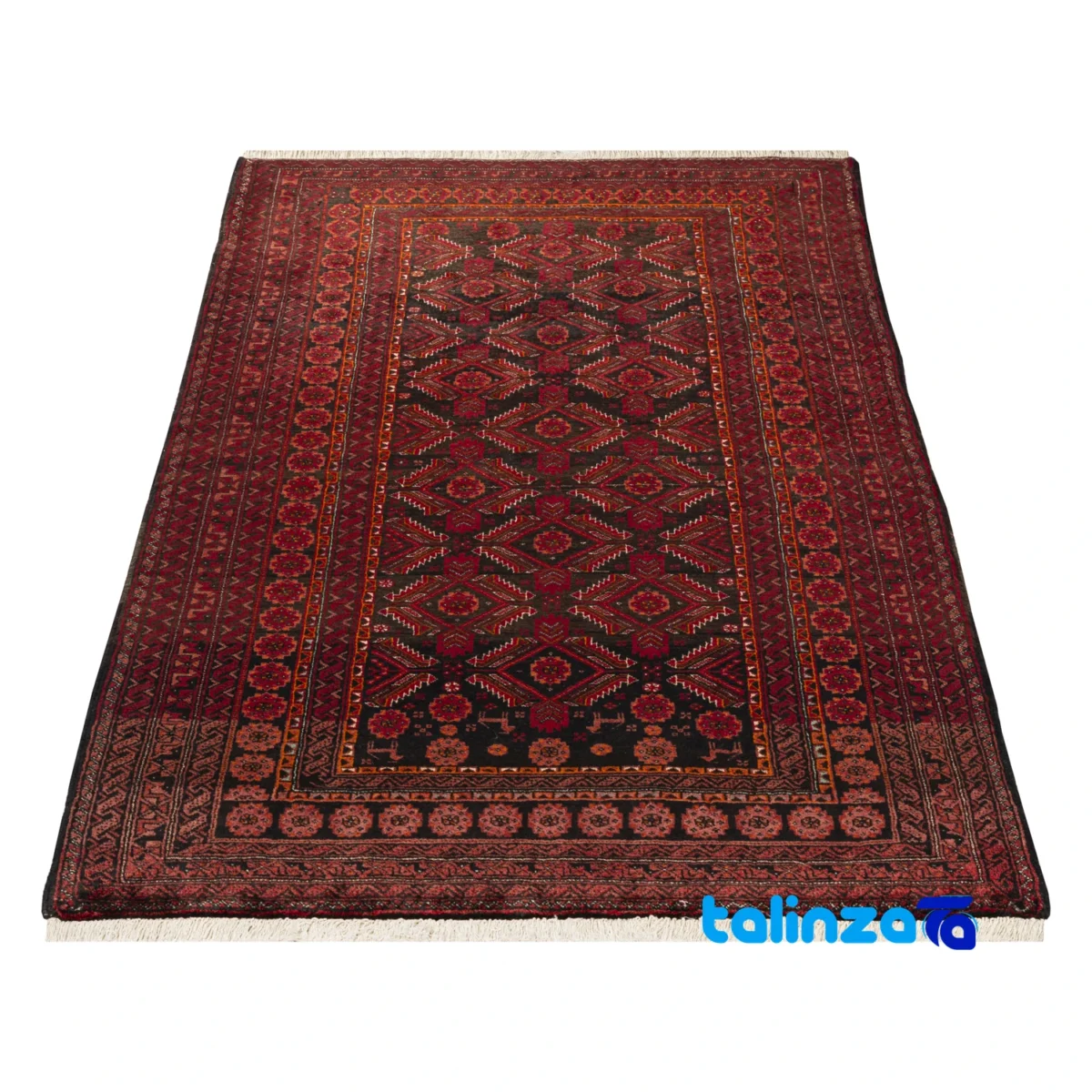 Handwoven Persian Rug Model Baluch - Detail view showing pile texture close-up