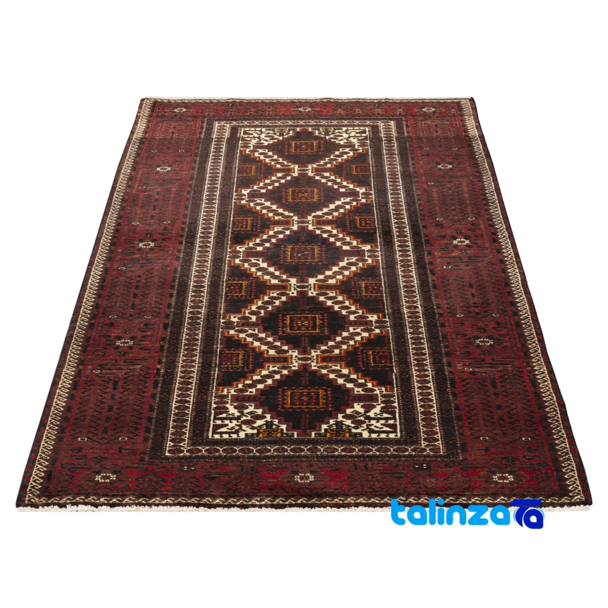Weave close-up of Handwoven Persian Rug Baloch Model 20.11.3188 material and craftsmanship