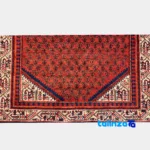 NKP Handwoven Carpet Red Design - Weave close-up showing material and craftsmanship