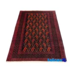 Detail view of Baloch Handwoven Rug Model 231313 Navy Blue pile texture close-up