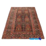 Baloch Handwoven Carpet Stunning Design - Detail view showing pile texture close-up