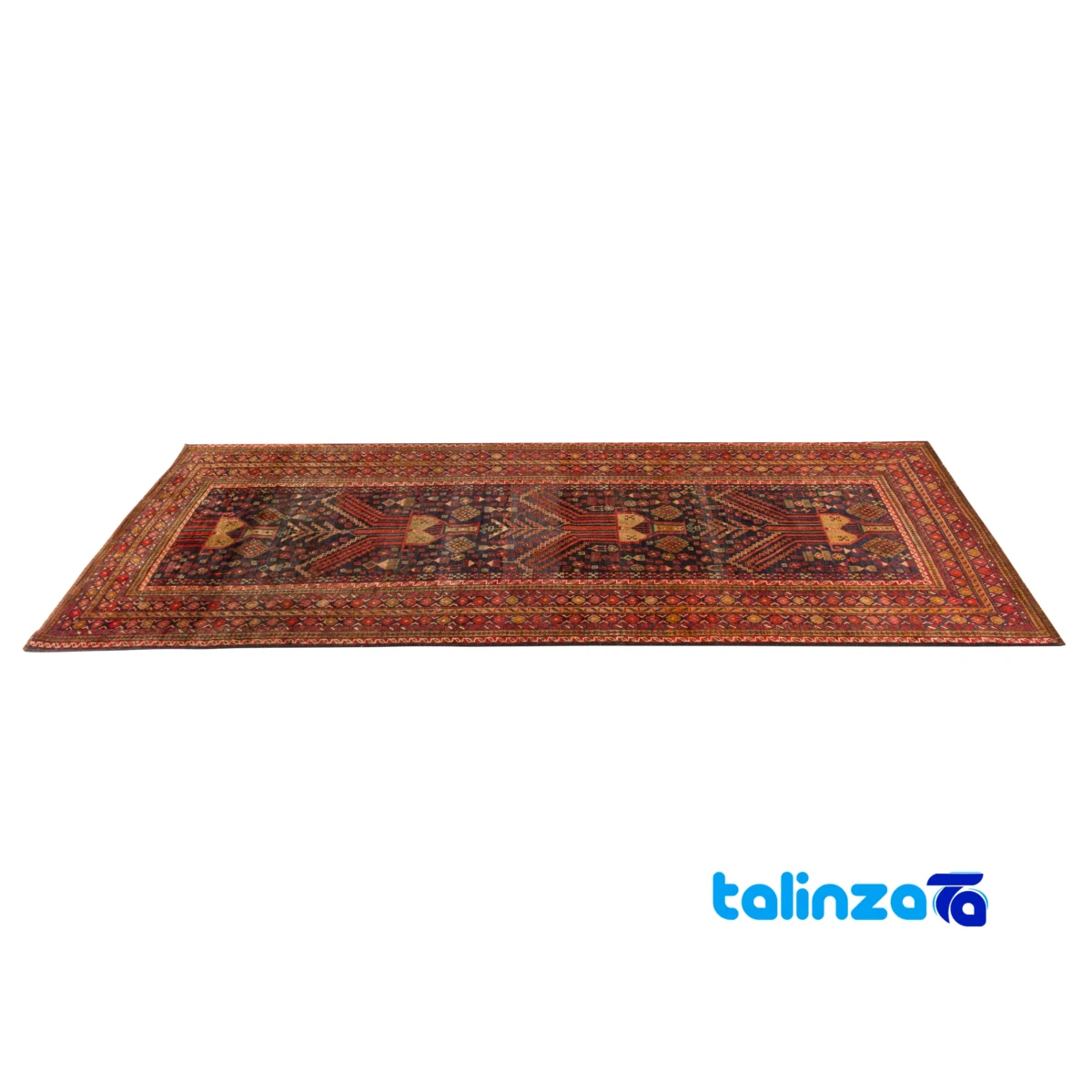 Handwoven Persian Runner Rug Baloch Pattern 272 x - Weave close-up showing material and craftsmanship