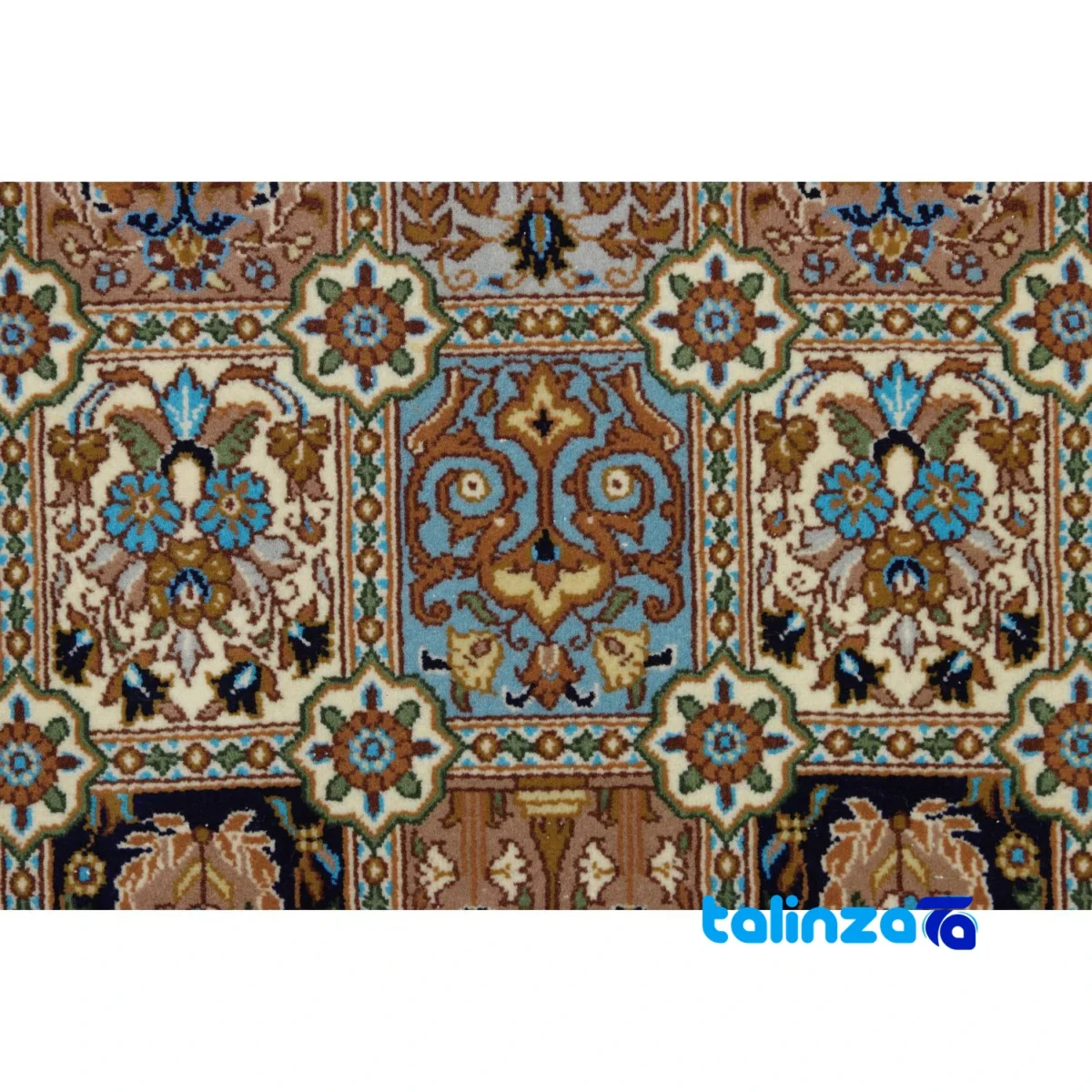 Weave close-up of Handmade Persian Rug MS115 Brown material and craftsmanship