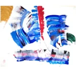 Reza Najafi Expressionist Oil Painting Canvas Artwork - Packaging view showing label and