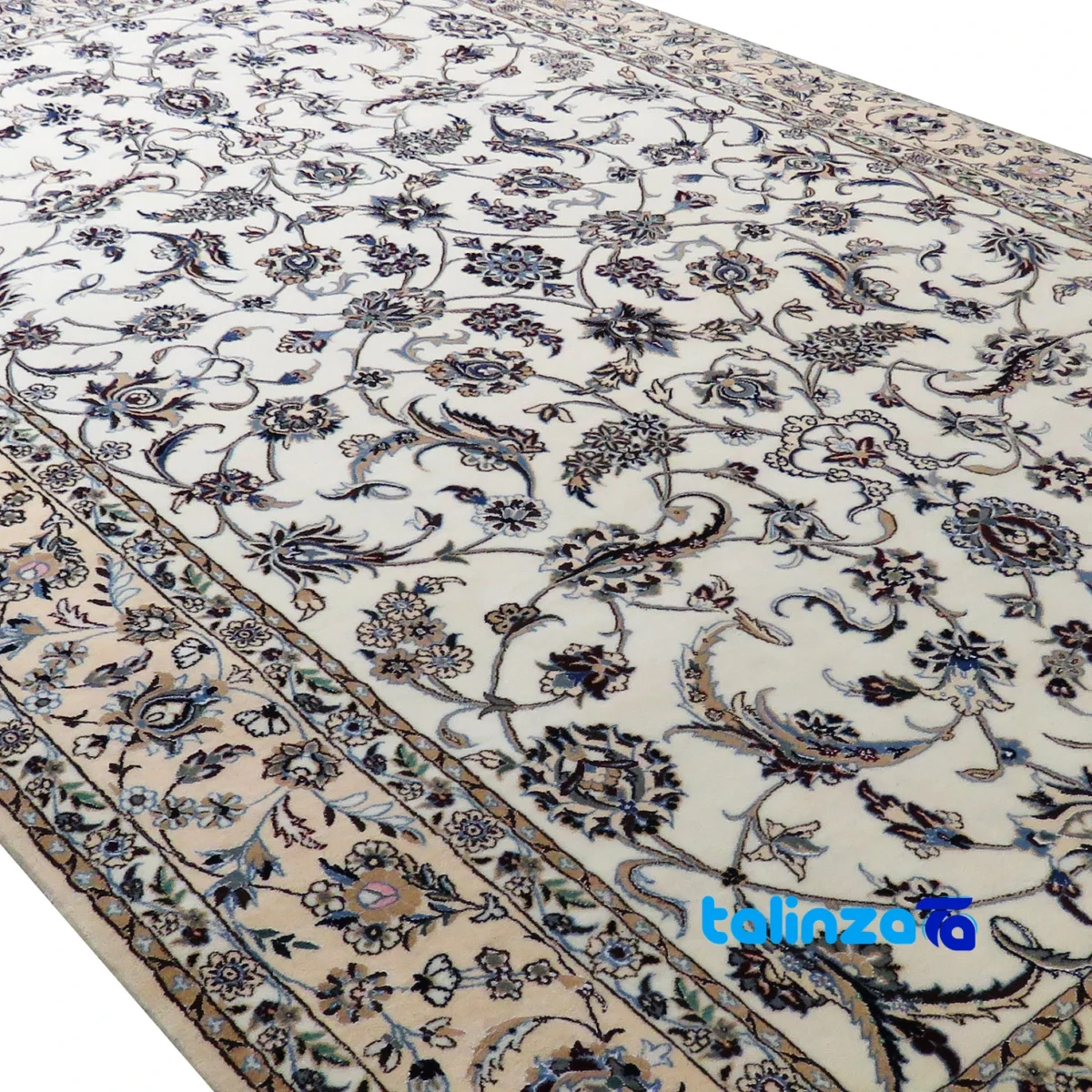 Nain Handmade Area Rug Elegant Design material and craftsmanship (Weave close-up)