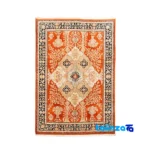 Handwoven Persian Carpet 11m2 Traditional Design - Detail view showing pile texture close-up