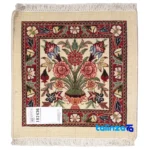 Si Persia Handwoven Rug Floral Design pile texture close-up (Detail view)