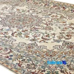 Nain Handwoven Carpet Cream 6-Meter Model 004 pile texture close-up (Detail view)