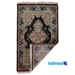 Detail view of Tabriz Handwoven Carpet Floral Design 150x100 cm pile texture close-up