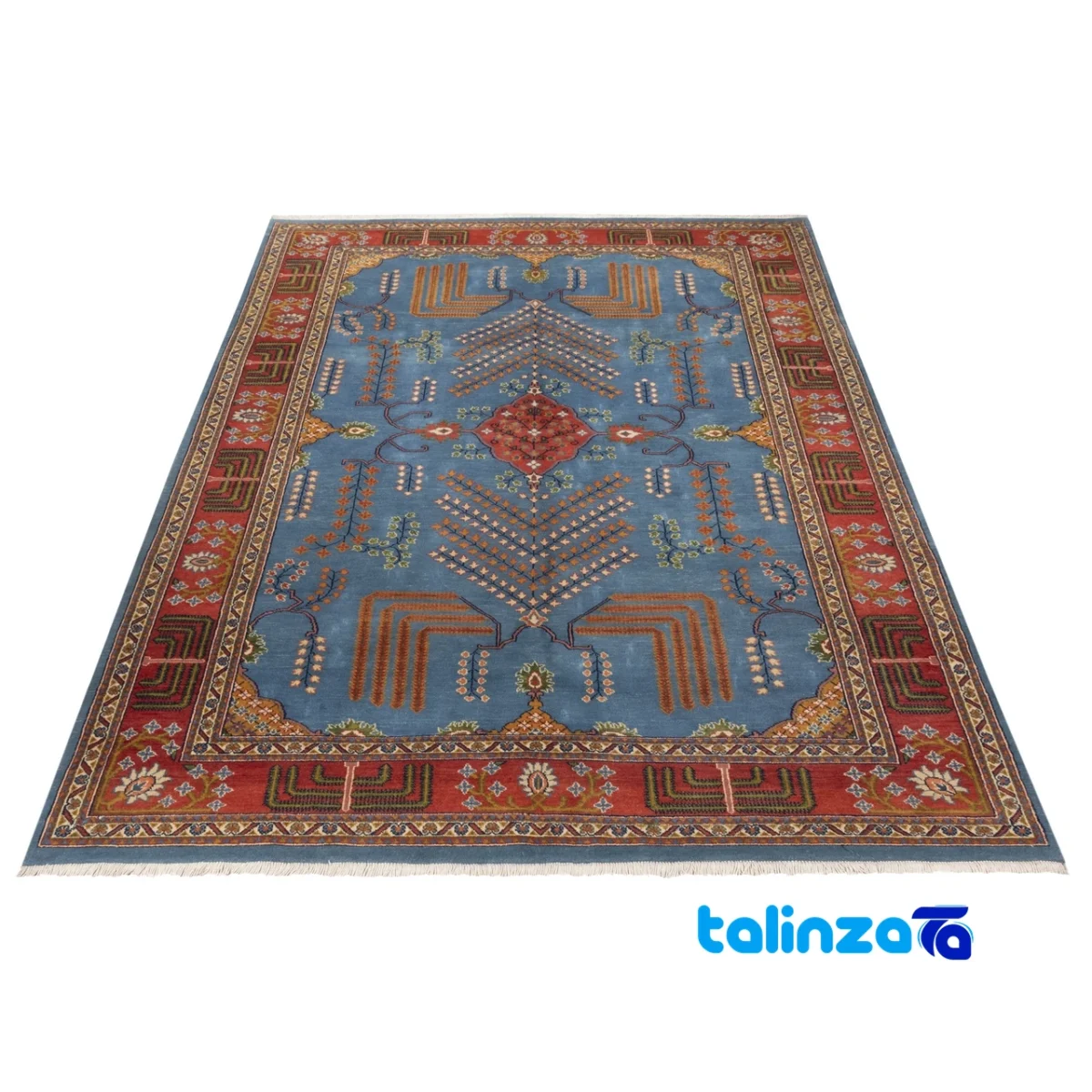 C Persia Handwoven Rug Elegant Design material and craftsmanship (Weave close-up)