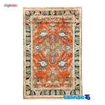 Weave close-up of Handwoven Persian Carpet - Traditional Design material and craftsmanship