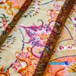 Handwoven Tabriz Carpet Cream - Weave close-up showing material and craftsmanship