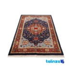 Si Persia Handwoven Rug Elegant Navy Design pile texture close-up (Detail view)
