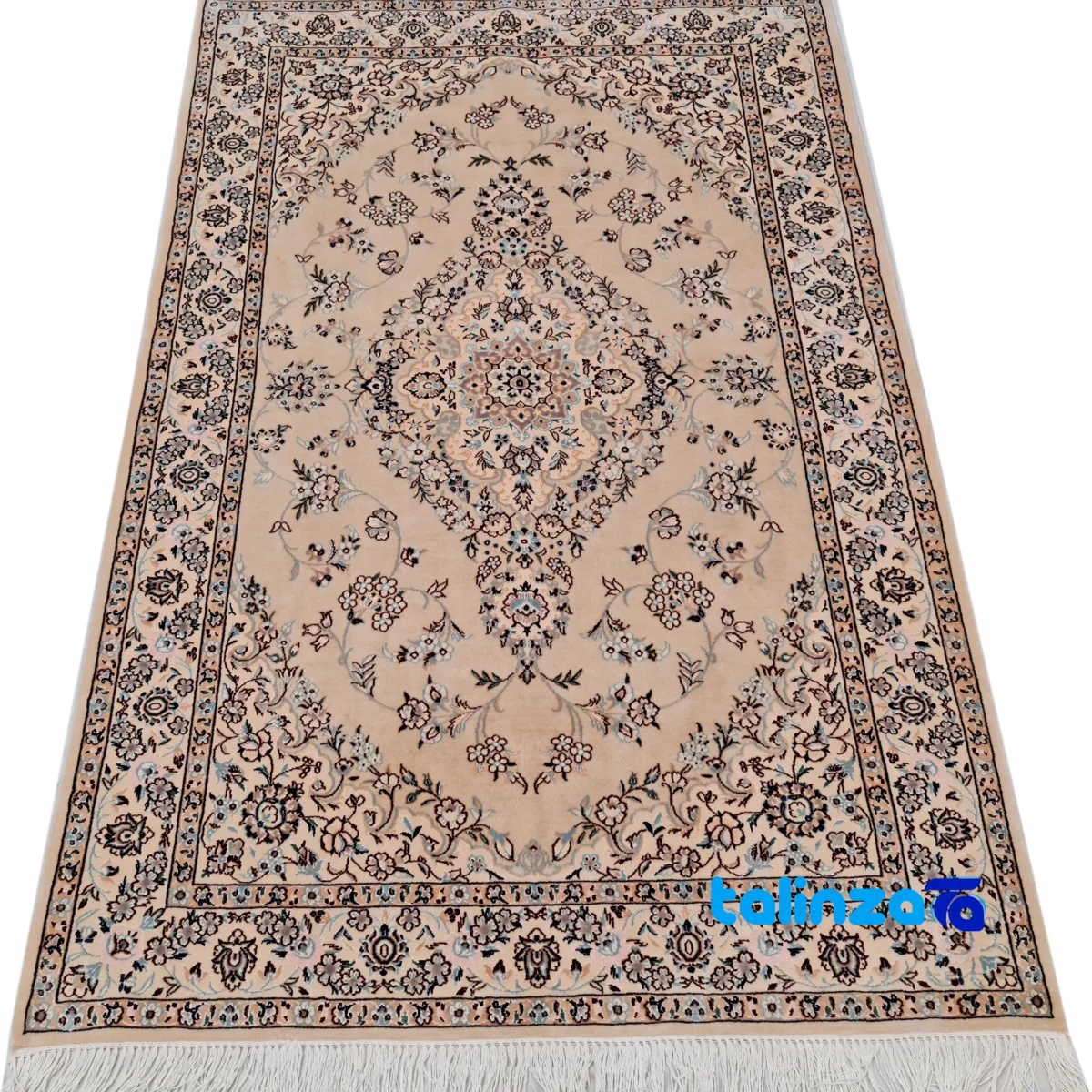 Nain Handwoven Rug 1. Design Lajak Toranji - Detail view showing pile texture close-up