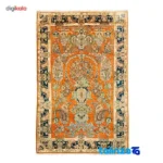 Handwoven Carpet Red Floral Design 210 × material and craftsmanship (Weave close-up)