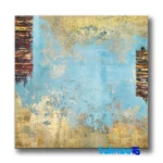 Maryam Moudi Gold Leaf Canvas Painting 139.5 x 138.5 label and packaging view)