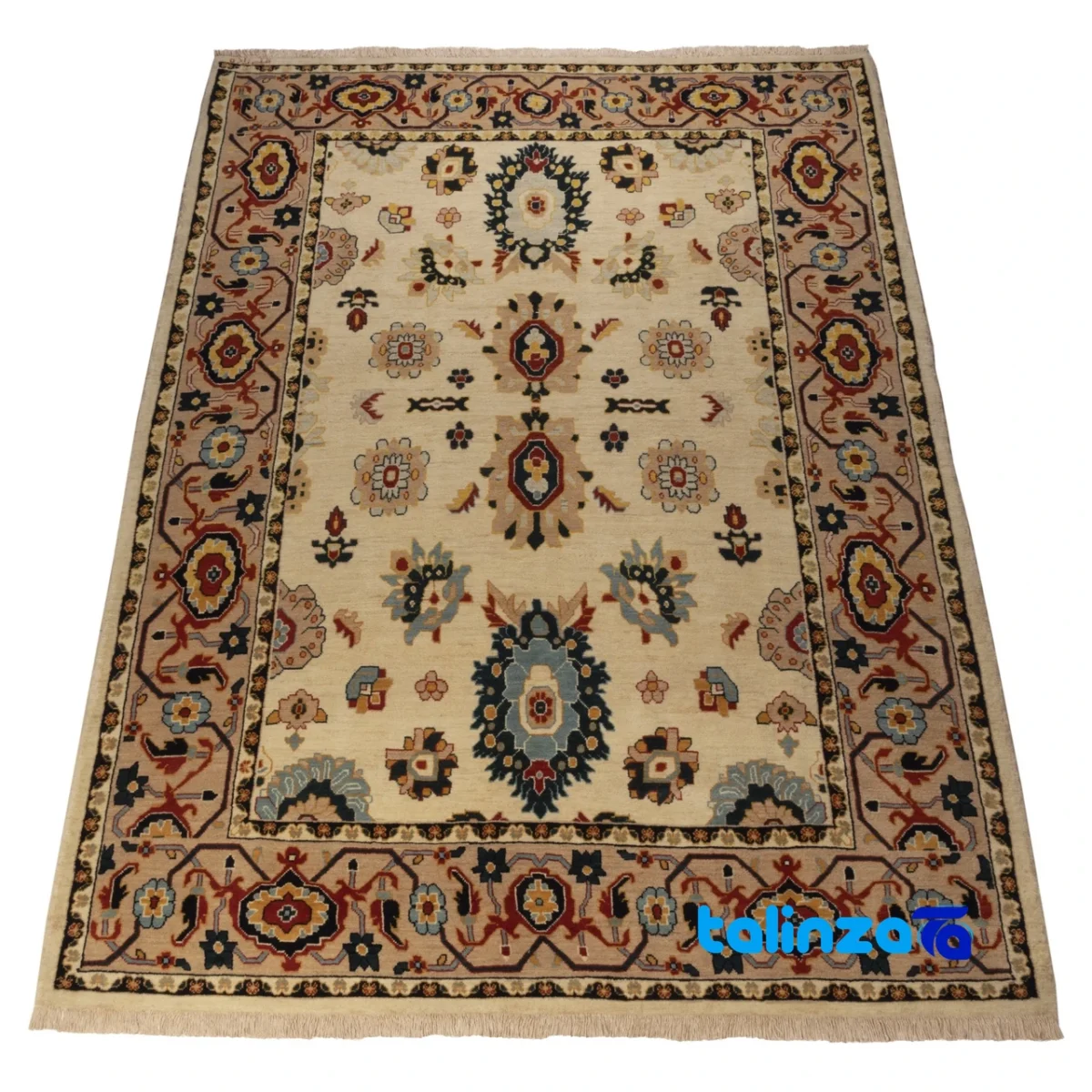 Detail view of C Persia Handwoven Rug Elegant Design pile texture close-up