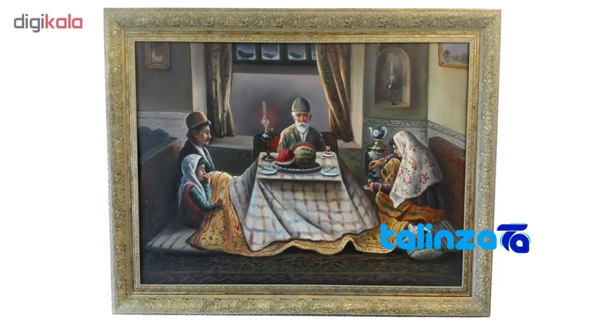 Oil Painting Yalda Night Canvas 5000 grams label and packaging view)