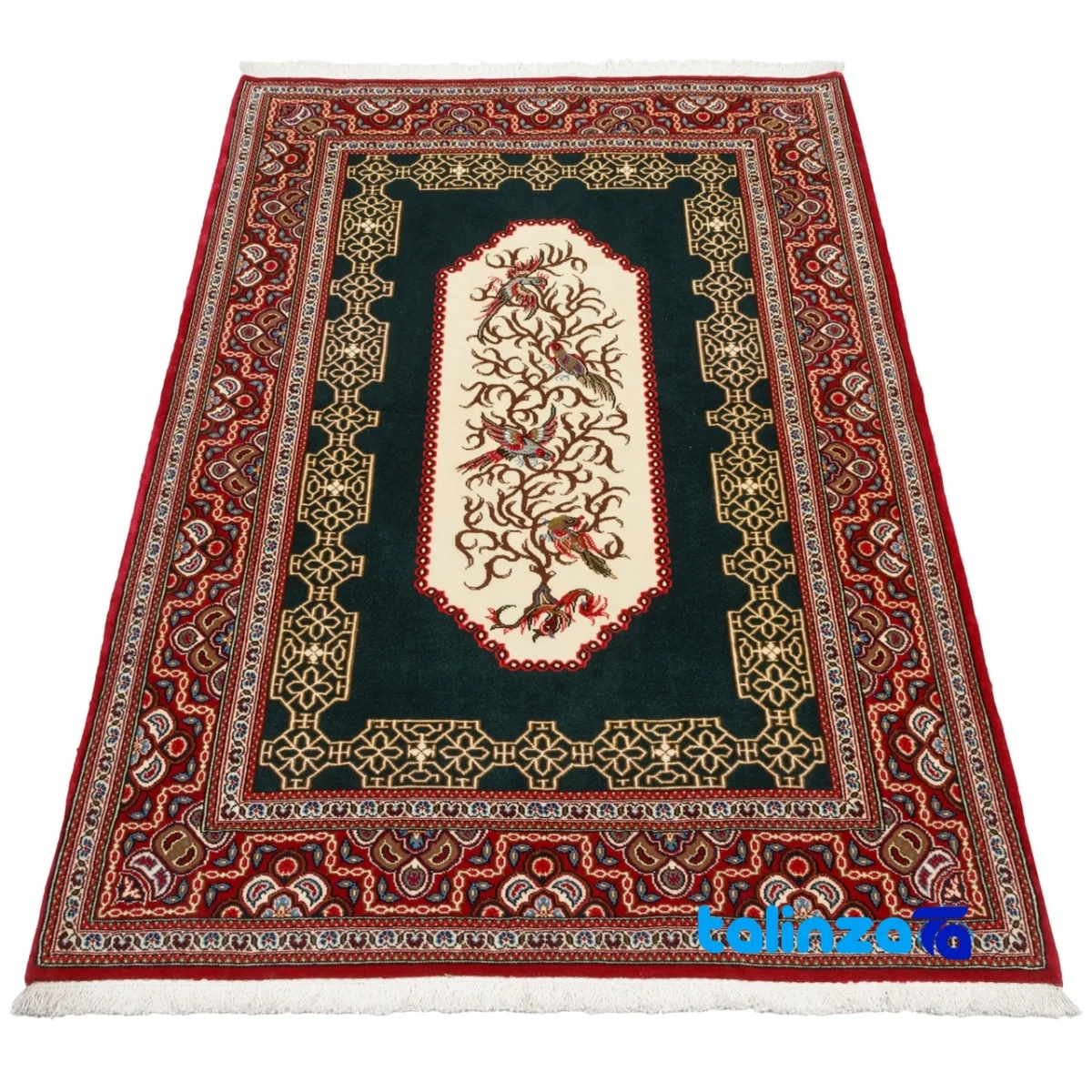 Persia Handwoven Rug Unique Design 153x105x1 cm - Full spread showing overall layout