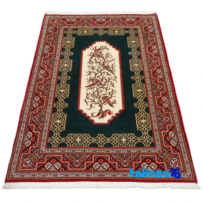 Persia Handwoven Rug Unique Design 153x105x1 cm - Full spread showing overall layout