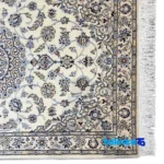 Weave close-up of Nain Handwoven Rug Cream Design Hand wash only material and craftsmanship