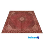 Detail view of Cypress Persian Handwoven Rug Red 255x248x2 cm pile texture close-up