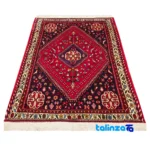 Persia Handwoven Rug Red Luxury Design 155 x - Detail view showing pile texture close-up