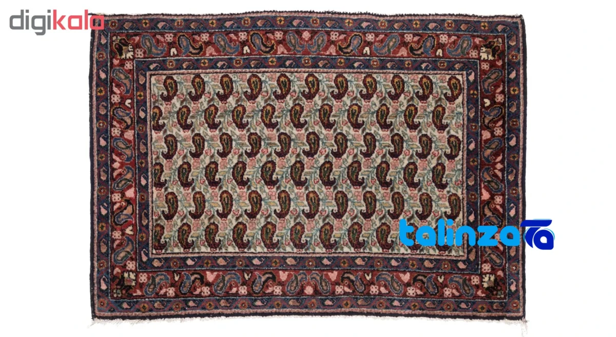 Detail view of Persia Handwoven Vintage Rug Set - Cream Design pile texture close-up