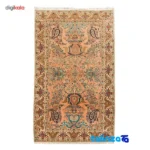 Handwoven Persian Rug - Floral Design pile texture close-up (Detail view)