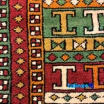 Turkmen Handwoven Carpet Red Design material and craftsmanship (Weave close-up)