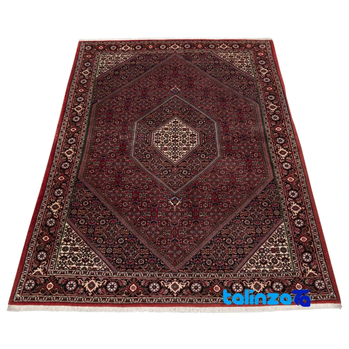 C Persia Handwoven Carpet Red material and craftsmanship (Weave close-up)