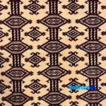 Turkmen Handwoven Carpet Red Design Hand wash - Detail view showing pile texture close-up