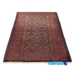 Detail view of Handwoven Persian Rug Baloch Design Premium Quality pile texture close-up