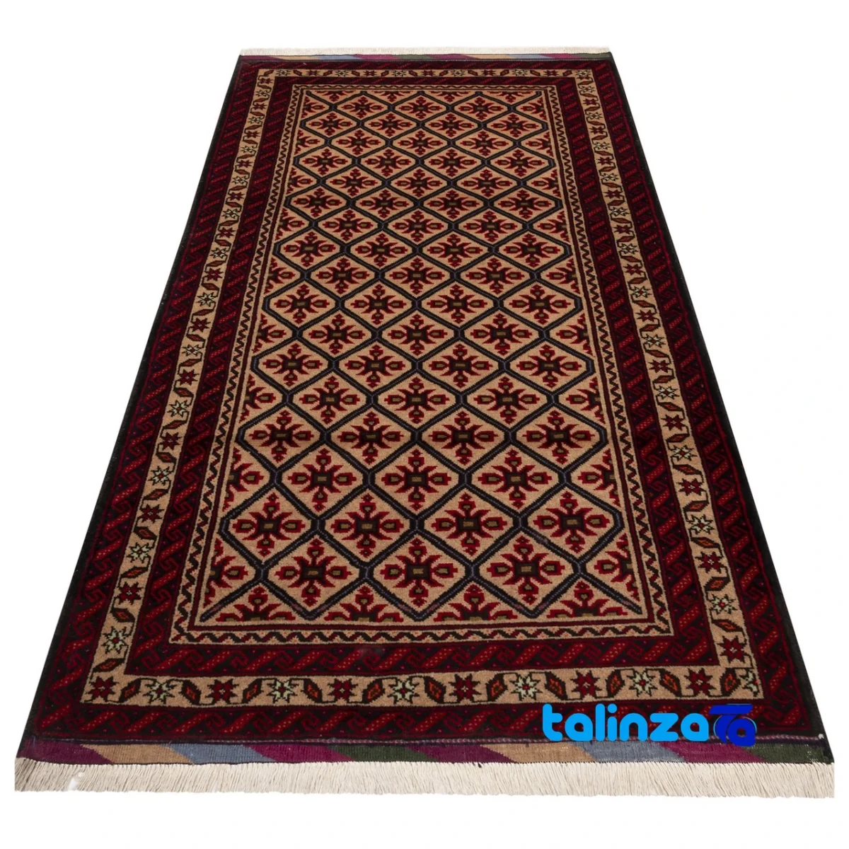 Si Persia Handwoven Rug Elegant Design - Detail view showing pile texture close-up