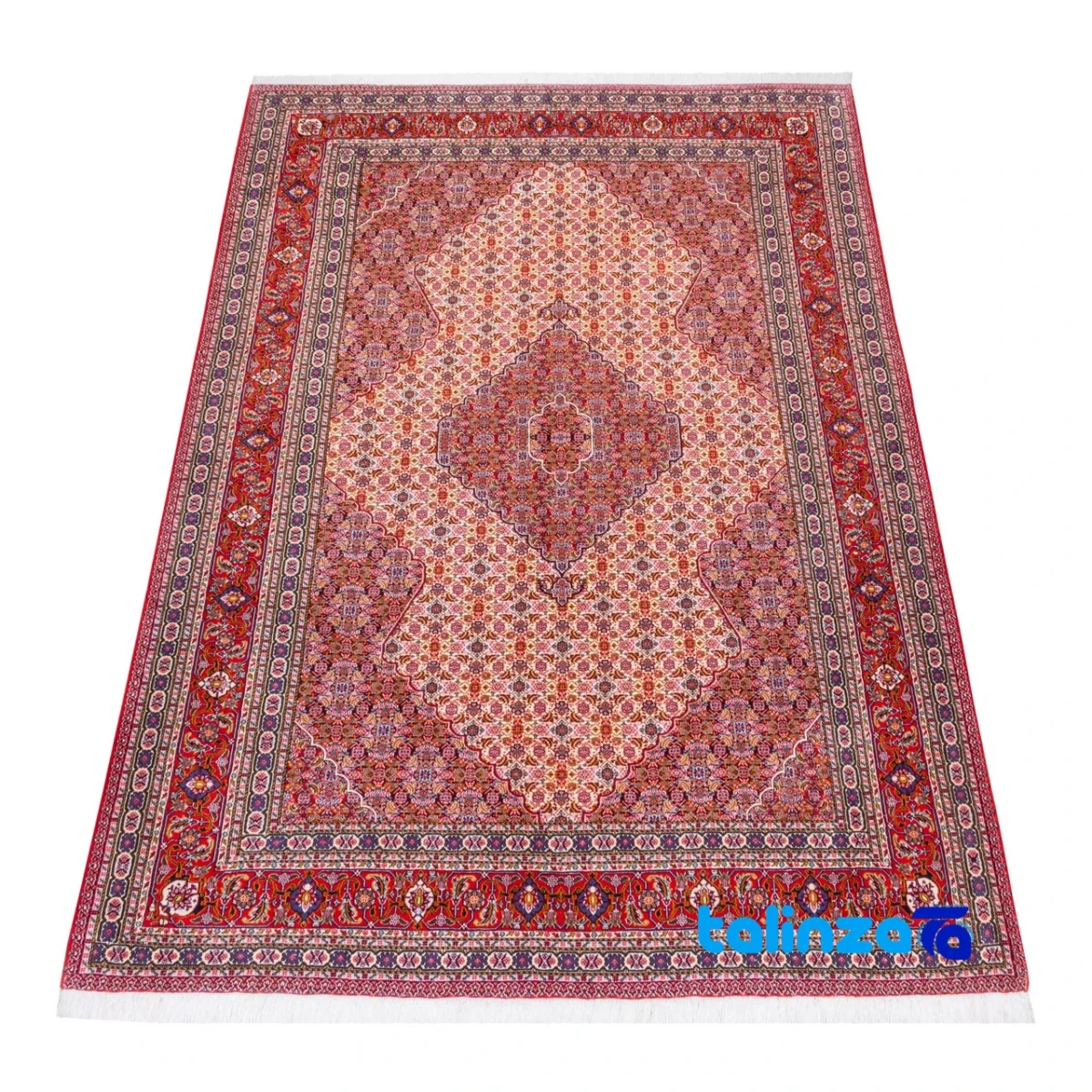Detail view of C Persian Handwoven Carpet - Elegant Design 288x214 cm pile texture close-up