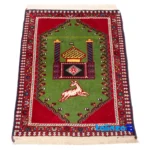 Cypressia Handwoven Rug Green material and craftsmanship (Weave close-up)